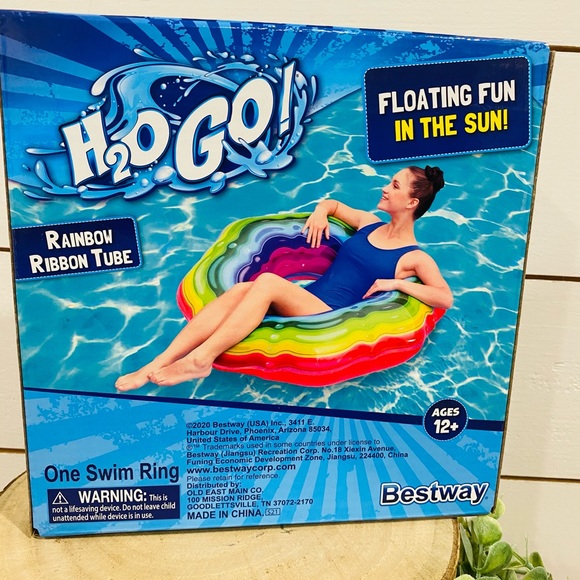 Rainbow Ribbon Tube H2O GO float New - Picture 2 of 2